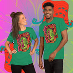 Captive Gaze. Buy this green soft graphic tee shirt featuring weird and original artwork from Danica Daydreams.