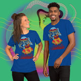 Bear Breakout. Buy this true royal blue soft graphic tee shirt featuring weird and original artwork from Danica Daydreams.