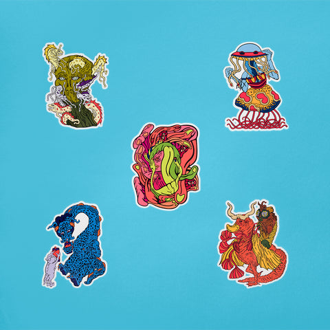 Five die cut vinyl stickers from Danica Daydreams Collection six