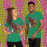 Peculiar Path. Buy this green soft graphic tee shirt featuring weird and original artwork from Danica Daydreams.