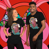 Snail Gardens. Buy this black soft graphic tee shirt featuring weird and original artwork from Danica Daydreams.