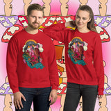 Snail Gardens. Buy this red soft and comfy crewneck sweatshirt featuring weird and original artwork from Danica Daydreams.