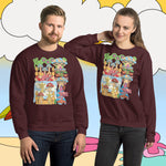 Soft Slumber. Buy this maroon soft and comfy crewneck sweatshirt featuring weird and original artwork from Danica Daydreams.