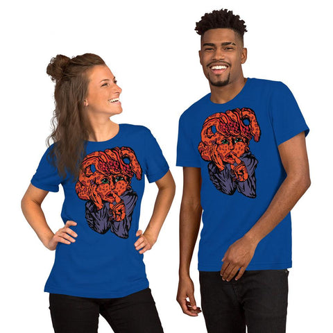 Better Be Silent. Buy this true royal blue soft graphic tee shirt featuring original artwork from Danica Daydreams.