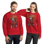 Octo Hippie. Buy this red soft and comfy crewneck sweatshirt featuring original artwork from Danica Daydreams.