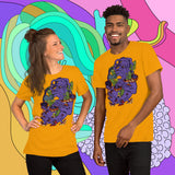 Ancient Wisdom. Buy this gold soft graphic tee shirt featuring weird and original artwork from Danica Daydreams.