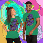 Ancient Wisdom. Buy this green soft graphic tee shirt featuring weird and original artwork from Danica Daydreams.