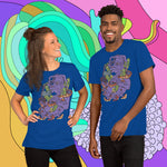 Ancient Wisdom. Buy this true royal blue soft graphic tee shirt featuring weird and original artwork from Danica Daydreams.