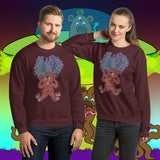 Chaotic Mind. Buy this maroon soft and comfy crewneck sweatshirt featuring weird and original artwork from Danica Daydreams.