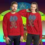 Chaotic Mind. Buy this red soft and comfy crewneck sweatshirt featuring weird and original artwork from Danica Daydreams.