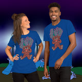 Chaotic Mind. Buy this true royal blue soft graphic tee shirt featuring weird and original artwork from Danica Daydreams.