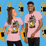 Joyful Company. Buy this pink soft graphic tee shirt featuring original artwork from Danica Daydreams.