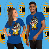 Joyful Company. Buy this true royal blue soft graphic tee shirt featuring original artwork from Danica Daydreams.