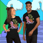 Lazy River. Buy this black soft graphic tee shirt featuring weird and original artwork from Danica Daydreams.