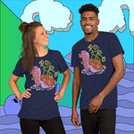 Lazy River. Buy this navy soft graphic tee shirt featuring weird and original artwork from Danica Daydreams.