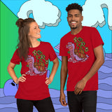 Lazy River. Buy this red soft graphic tee shirt featuring weird and original artwork from Danica Daydreams.