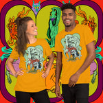 Octo Snack. Buy this gold soft graphic tee shirt featuring weird and original artwork from Danica Daydreams.