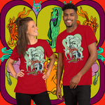 Octo Snack. Buy this red soft graphic tee shirt featuring weird and original artwork from Danica Daydreams.