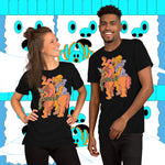 Slithering Surprise. Buy this black soft graphic tee shirt featuring original artwork from Danica Daydreams.