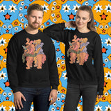 Slithering Surprise. Buy this black soft and comfy crewneck sweatshirt featuring original artwork from Danica Daydreams.