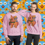 Slithering Surprise. Buy this light pink soft and comfy crewneck sweatshirt featuring original artwork from Danica Daydreams.